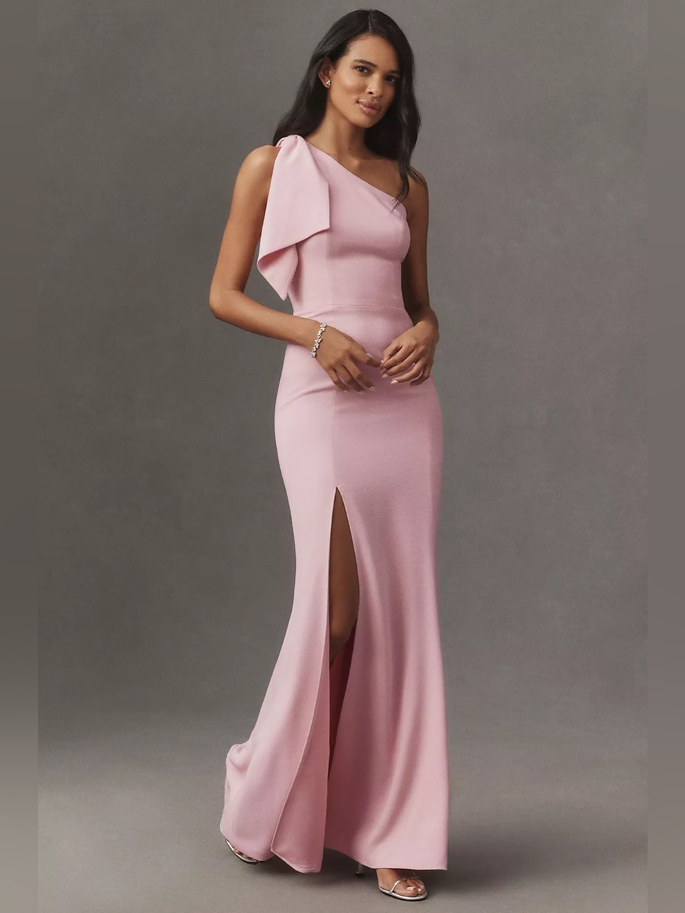 NWT Dress The Population Georgina One-Shoulder Maxi Dress Medium